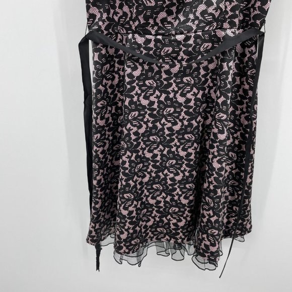 Ruby Rox Y2K Goth Punk black pink lace satin dress - Picture 8 of 14